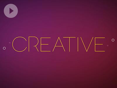 Be Creative - Typography Animation