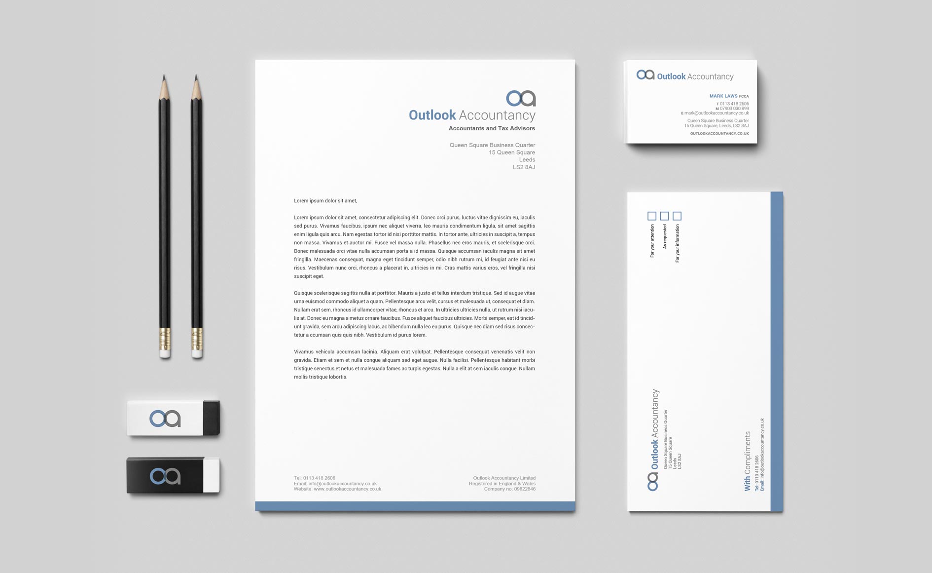 Outlook Accountancy Company Print Material